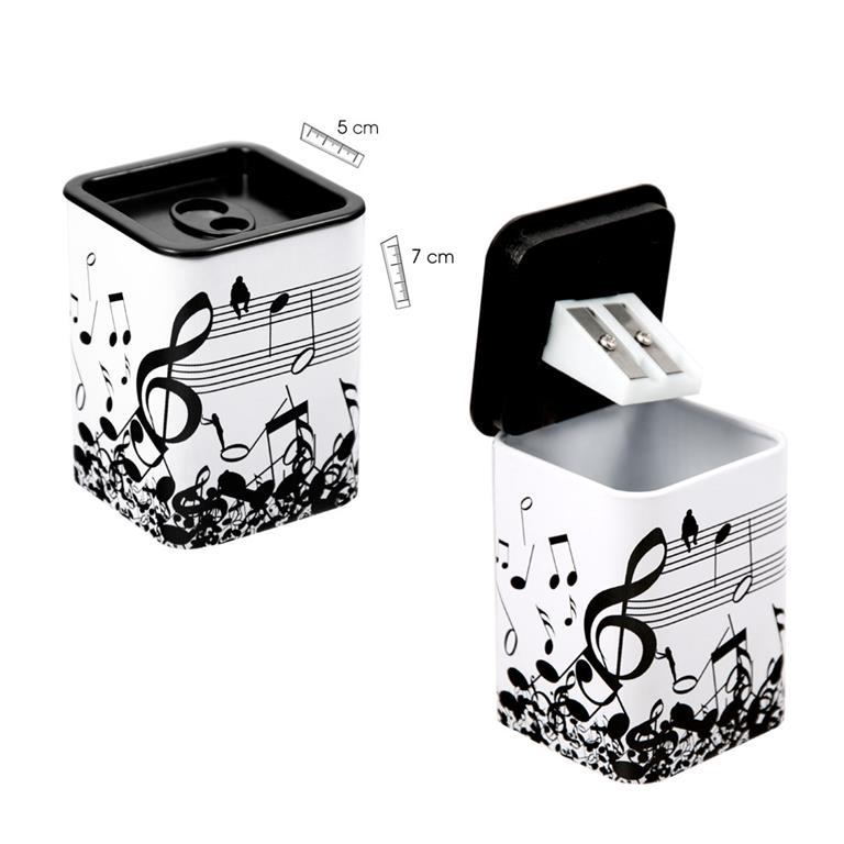 REGALO - SACAPUNTAS EN LATA CON MOTIVOS MUSICALES